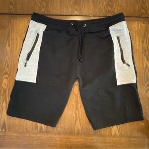 Stylish Black and Gray Men's Athletic Shorts